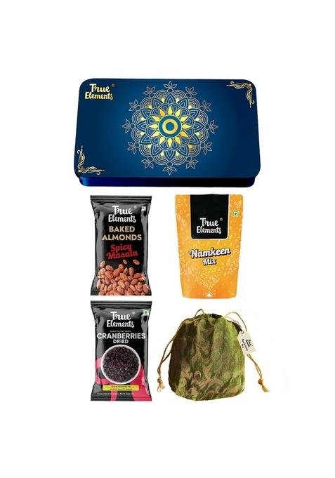True Elements Delight Gourmet Crunch & Munch Gift Hamper 164 gm | Premium Healthy Snack Festive Gifting for Rakhi Treats Combo hampers brother Sisters