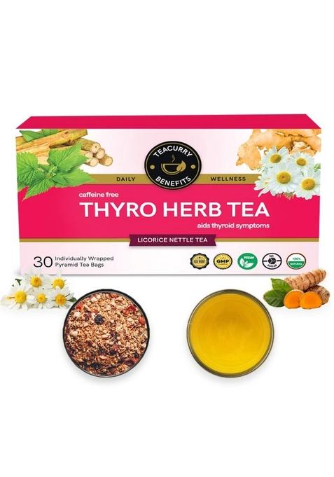 TEACURRY Thyroid Tea Bags|30 Bags,1 Month Pack|Helps With Support (Tsh T3 T4),Manage Weight,50 Gram