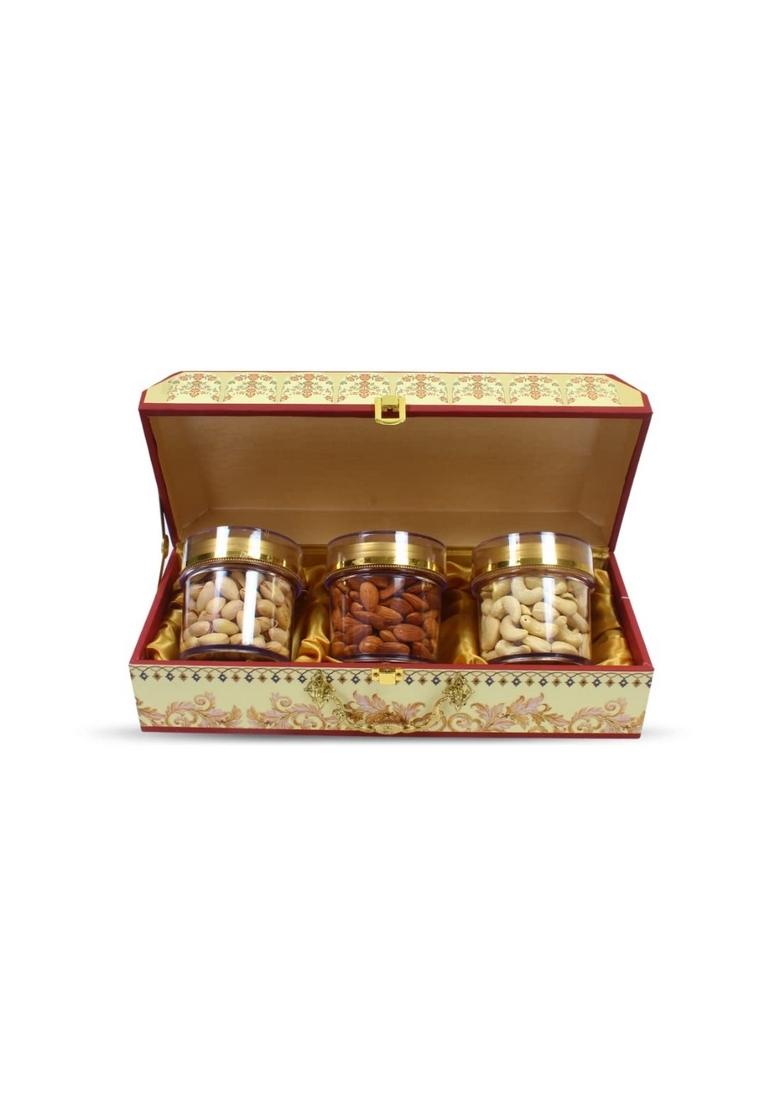 SAPPHIRE FOODS Diwali Gift Hampers Dry Fruit Pack Gifts In Jars for Employees Family Friends SF 39 3 Jar
