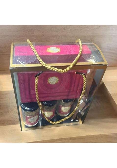Ghasitaram Gifts Holi Sweets/ Gift/ Hampers/ Thandai Transparent Guft Box with Gujiyas, Thandai, Peanuts, Bhakarwadi and MEWA Bites|Gift Hamper|Diwali Gift Hamper|Food Hampers|