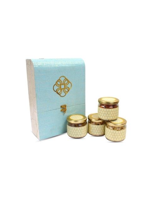 SAPPHIRE FOODS Rakhi Gift Hampers Dry Fruit Pack Gifts for Employees Family and Friends SF 086 4 Jar