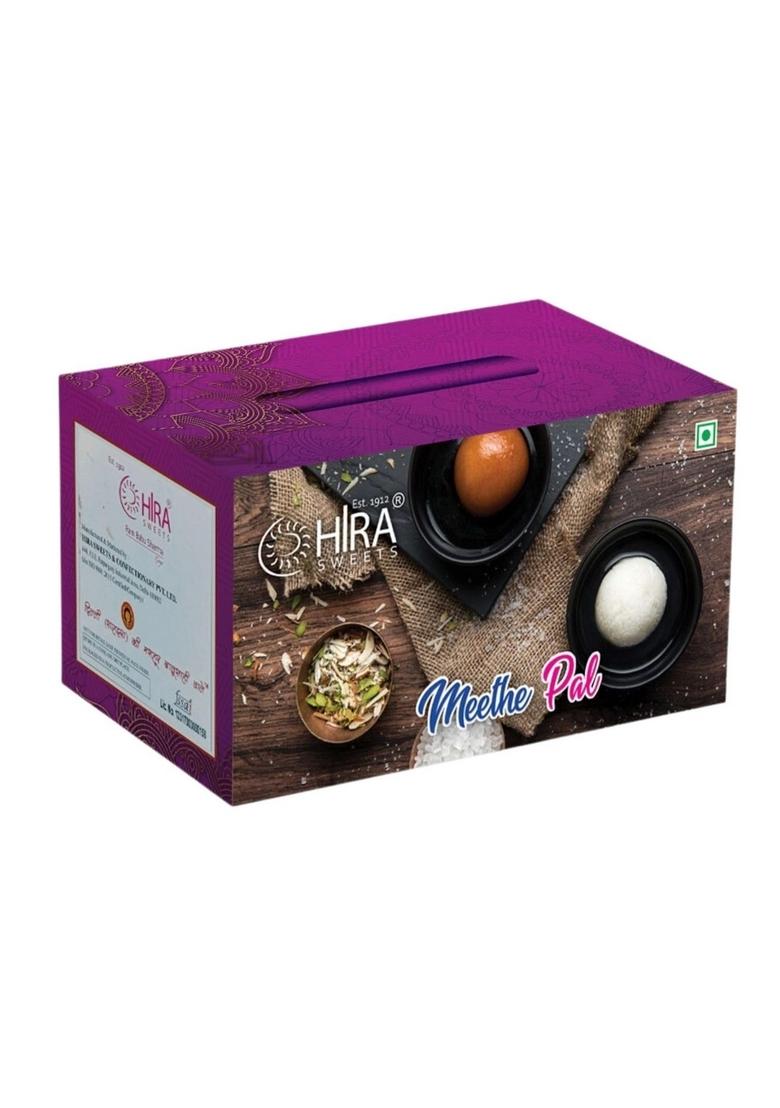 HIRA SWEETS Rasgulla & Gulab Jamun Combo Pack (500g x 2) | Traditional Indian Mithai Tin 1kg Perfect Festive Sweet Gift Box