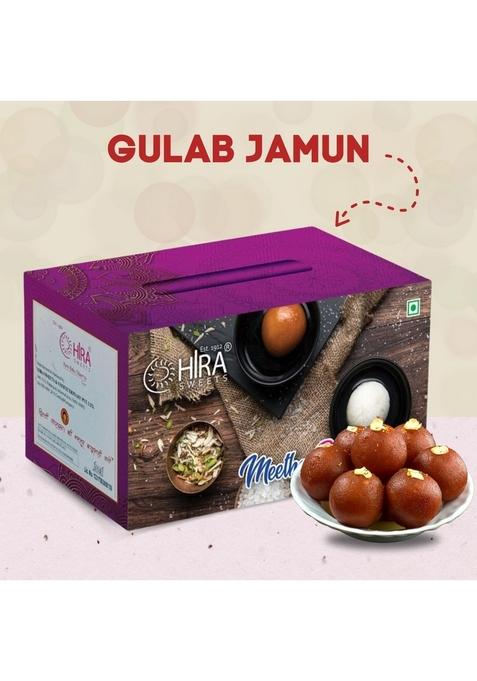 HIRA SWEETS Rasgulla & Gulab Jamun Combo Pack (500g x 2) | Traditional Indian Mithai Tin 1kg Perfect Festive Sweet Gift Box