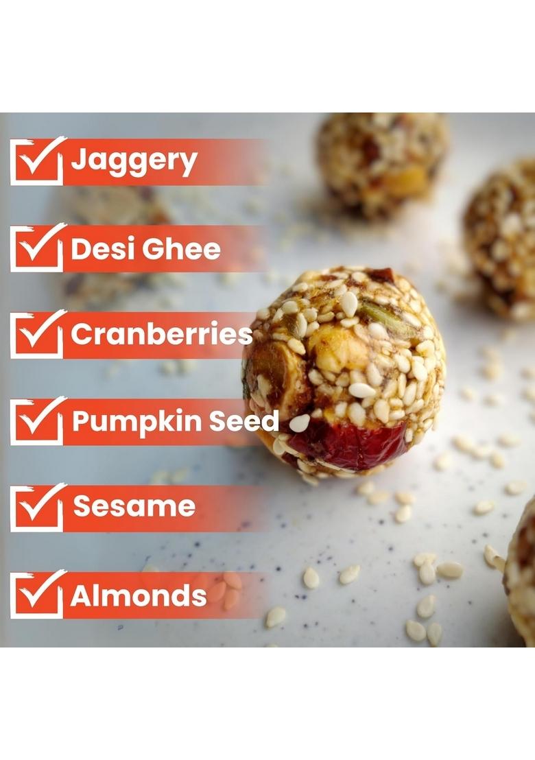 THE SWEET BLEND Fruit & Nut Til Ladoo Box 300g | Sugar-Free Sesame Jaggery Laddu Dry Healthy Sweets Snacks Assorted Gift Hamper Ideal Diwali