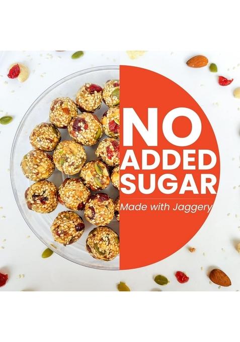 THE SWEET BLEND Fruit & Nut Til Ladoo Box 300g | Sugar-Free Sesame Jaggery Laddu Dry Healthy Sweets Snacks Assorted Gift Hamper Ideal Diwali