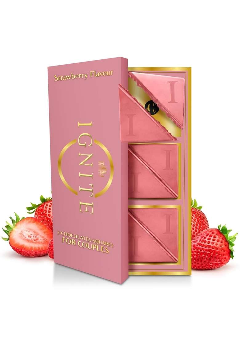 MBDH Wellness Ignite Chocolate Bars(1 Box) Luxurious Strawberry Flavour For Uplifting Mood & Vitality Ideal Men Women,Vegetarian And Gluten-Free Delight,110 Grams - Indya