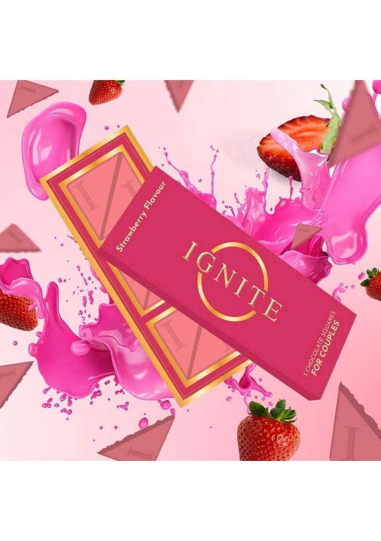 MBDH Wellness Ignite Chocolate Bars(1 Box) Luxurious Strawberry Flavour For Uplifting Mood & Vitality Ideal Men Women,Vegetarian And Gluten-Free Delight,110 Grams - Indya