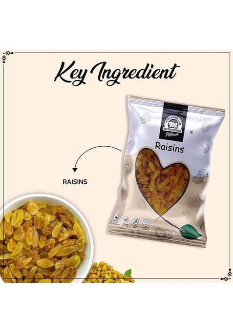 WONDERLAND FOODS (DEVICE) 1Kg (500g X 2) Platinum Raisin (Kishmish) Dried Grapes Pouch | Dry Fruits