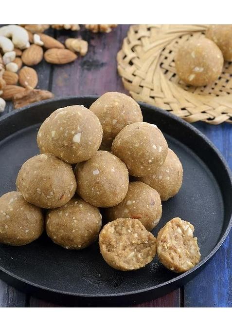 OM SWEETS & SNACKS Panjeeri Laddoo | Made With Premium Ingredients No Added Colours Or Preservatives Rich In Carbohydrates Proteins Fresh Products Indian Mithai Pure Desi Ghee 400gm