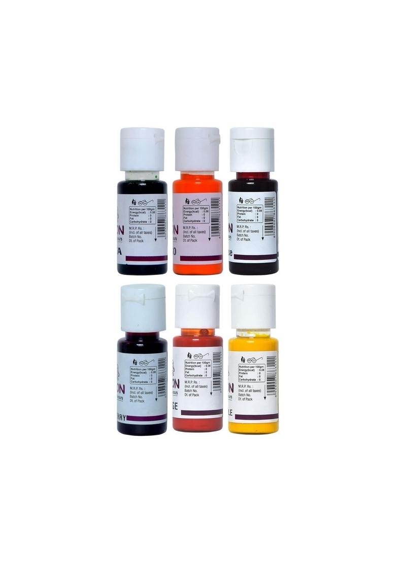 PAPILON Set of 6 Flavouring Emulsions 20ml l For sharbat/Icecream/icegola/cake/cookies