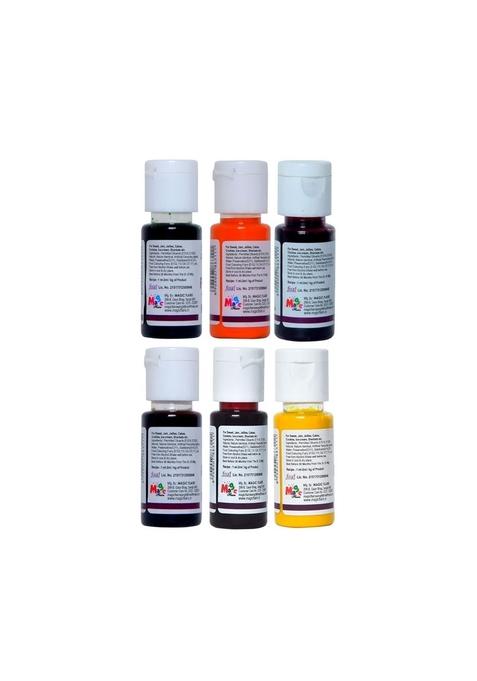 PAPILON Set of 6 Flavouring Emulsions 20ml l For sharbat/Icecream/icegola/cake/cookies