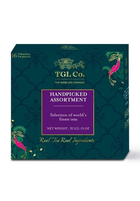 TGL Co. The Good Life Company Handpicked Assortment-Assorted Black Tea Collection (16 Bags) Pack Of 2,170 Grams