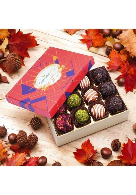 Ghasitaram Gifts Assorted Fancy Dryfruit Laddoos 12 pcs in Premium Box|Sweets|Sweets Gift Pack|Diwali Sweets|Indian Mithai|Diwali Sweets Box|