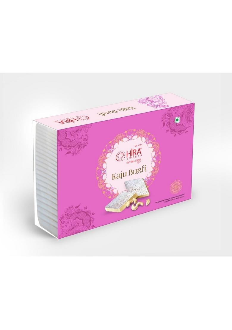 HIRA SWEETS Kaju Burfi (500 g) & Navratan (400 Combo Pack | Indian Traditional Mithai Katli Made With Finest Cashews Namkeen Festival Box