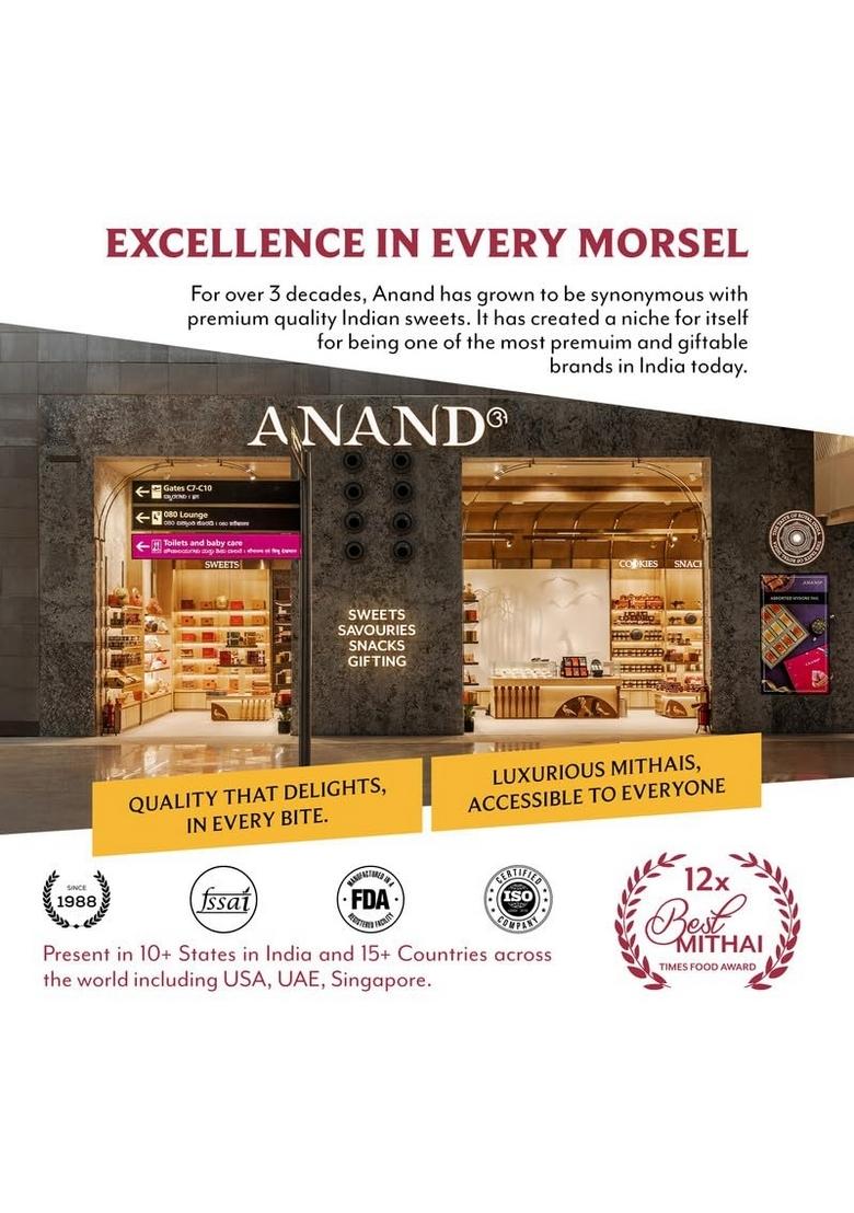 ANAND Sweets Raksha Bandhan/Rakhi MIthai Gift box | Dry Fruits Halwa (500g) + Rakhi Greeting card combo Mouth Watering Pure Desi Ghee For Brother, Sister, Bhabhi No Preservatives