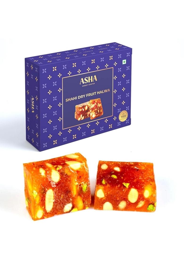 ASHA SWEET CENTER Sweets 250g (Pack of 2) Dry Fruit Halwa | Premium Assorted for Gifting and Celebration Indian Mithai Box with Luscious Gourmet Bites