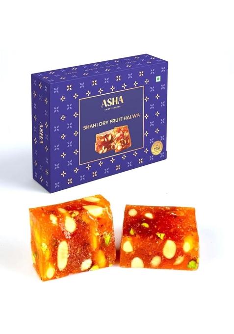 ASHA SWEET CENTER Sweets 250g (Pack of 2) Dry Fruit Halwa | Premium Assorted for Gifting and Celebration Indian Mithai Box with Luscious Gourmet Bites