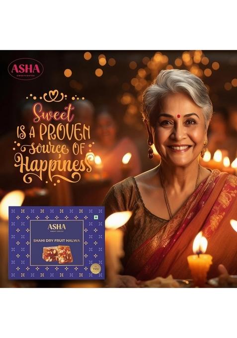 ASHA SWEET CENTER Sweets 250g (Pack of 2) Dry Fruit Halwa | Premium Assorted for Gifting and Celebration Indian Mithai Box with Luscious Gourmet Bites