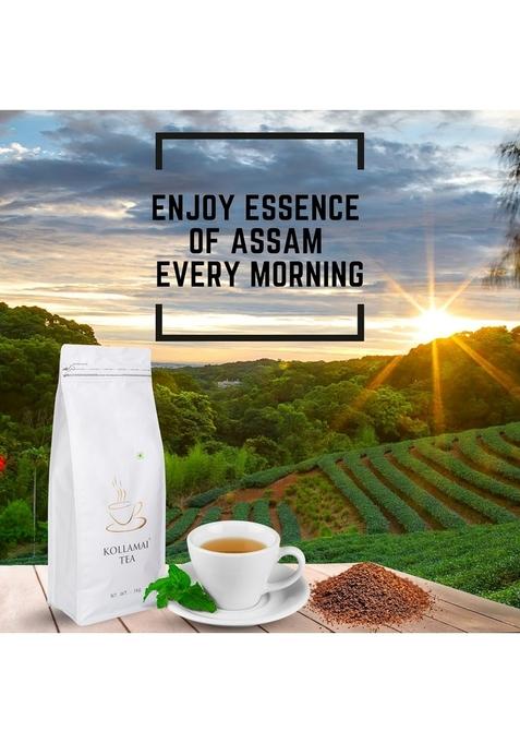 KOLLAMAI Assam CTC Tea Powder Strong Kadak Chai Patti Organic Premium Leaves 400 Cup serving size Special Gold Black Blend Handpicked Long Leaf chaipatti from 1 Kg (Pack of 1)