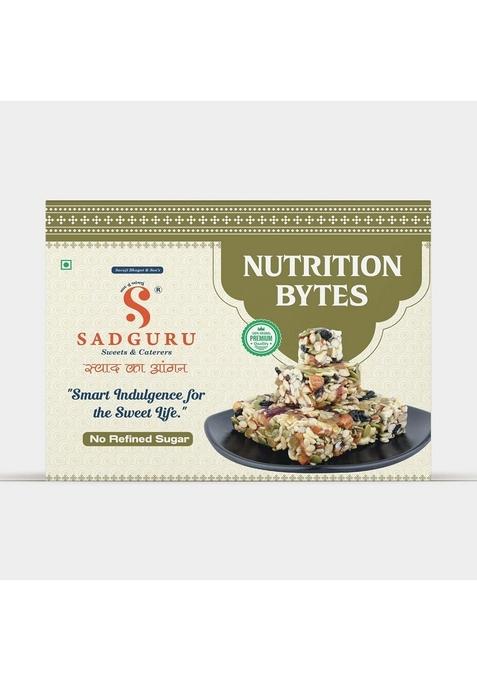 SADGURU SWEET & CATERERS Sweets Nutrition Bite/Healthy Breakfast Mix with Ghee, Honey, Dry Fruits Super Seeds | No Added Sugar Natural Mithai Energy Booster Healthy Morning Bite / Premium Gift Box, Traditional Indian