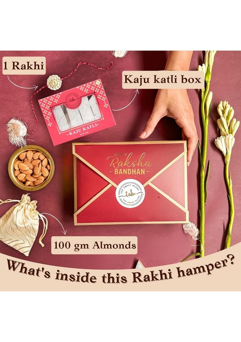 THE SWEET BLEND Diwali Gift Hamper with 400 g Kaju Katli & Almonds| Traditional Indian Sweets | Celebration for Box