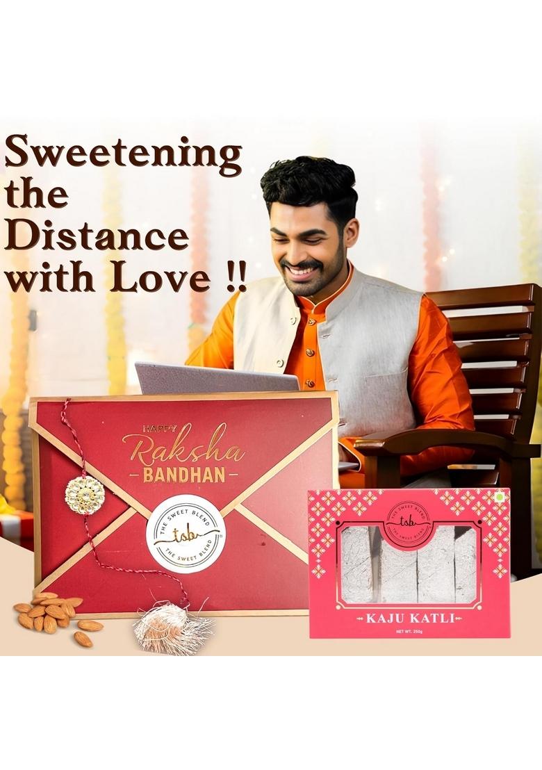 THE SWEET BLEND Diwali Gift Hamper with 400 g Kaju Katli & Almonds| Traditional Indian Sweets | Celebration for Box