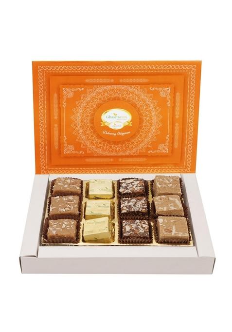 Ghasitaram Gifts Special Barfis Box 12 pcs|Sweets|Sweets Gift Pack|Diwali Sweets|Indian Mithai|Diwali Sweets Box|