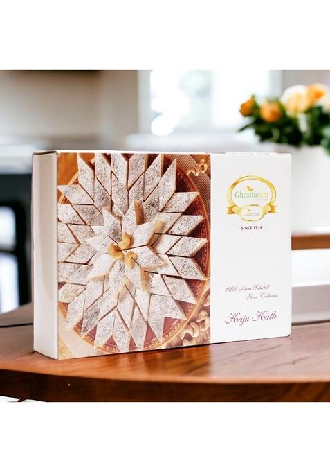 Ghasitaram Gifts Pure Kaju Katlis 200 GMS |Sweets|Sweets Gift Pack|Diwali Sweets|Indian Mithai|Diwali Sweets Box|Sweets Box
