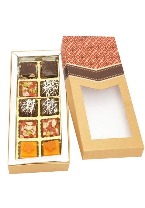 Ghasitaram Gifts 10 pcs Special Bites Kraft Box|Sweets|Sweets Gift Pack|Diwali Sweets|Indian Mithai|Diwali Sweets Box