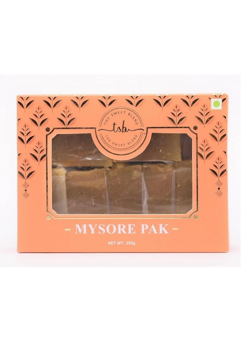 THE SWEET BLEND Mysore Pak 250 g | South Indian Mithai with Pure Desi Ghee Authentic Gift Box Luxury Sweets Hamper Ideal for Diwali