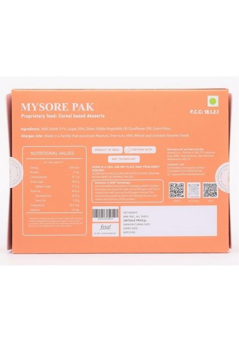 THE SWEET BLEND Mysore Pak 250 g | South Indian Mithai with Pure Desi Ghee Authentic Gift Box Luxury Sweets Hamper Ideal for Diwali