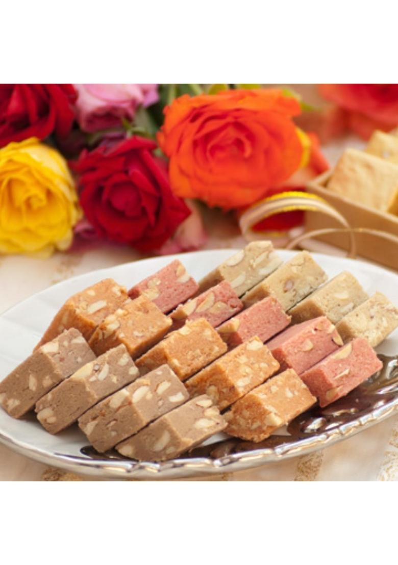 HIRA SWEETS Dry Fruits Barfi (500 g) | Mewa Bites Burfi Indian Mithai Made with Pure Desi Ghee Handcrafted Traditional Festival Gift Pack