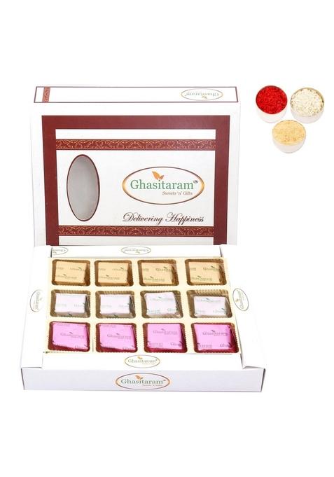 Ghasitaram Gifts Bhaidooj Sweets - Assorted MEWA bite Box (12 pcs)
