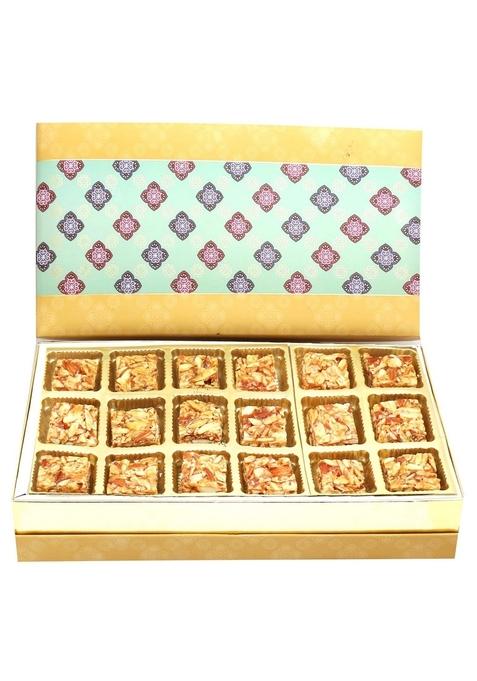 Ghasitaram Gifts Sweets - 5 Part 18 Print Pcs Roasted Almond Bites Box|Sweets|Sweets Gift Pack|Diwali Sweets|Indian Mithai|Diwali Box