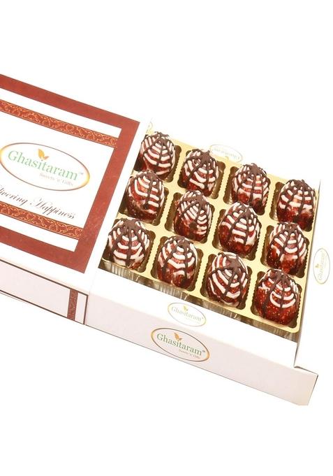 Ghasitaram Gifts Sweets -Anjeer Chocolate Laddoo in White Box|Sweets|Sweets Gift Pack|Diwali Sweets|Indian Mithai|Diwali Box|Sweets Box