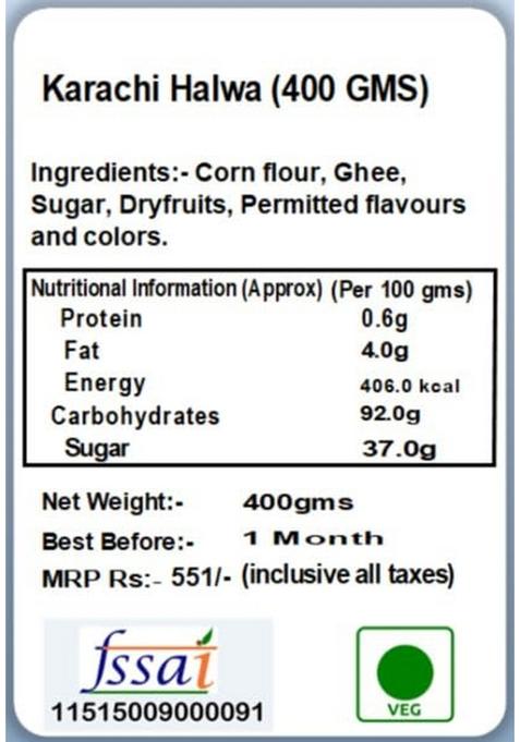 Ghasitaram Gifts Karachi Halwa (400 GMS) |Sweets|Sweets Gift Pack|Diwali Sweets|Indian Mithai|Diwali Sweets Box|Sweets Box