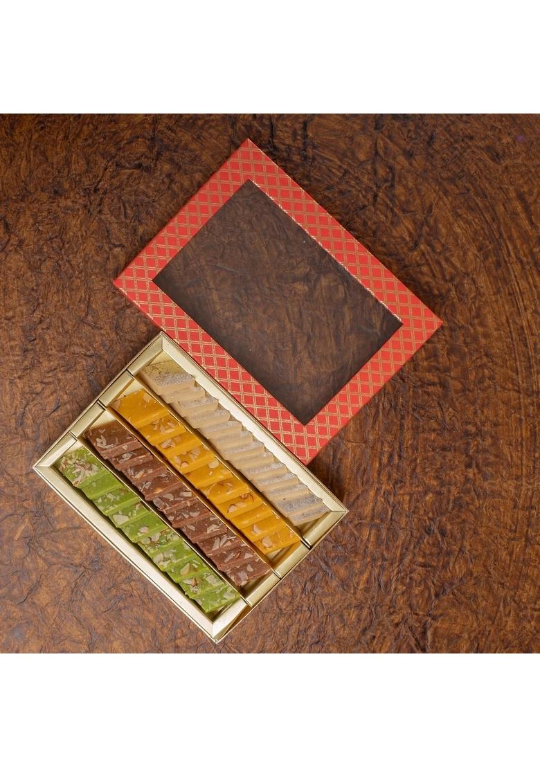 Ghasitaram Gifts Pure Assorted Kaju Katlis 400 GMS |Sweets|Sweets Gift Pack|Diwali Sweets|Indian Mithai|Diwali Sweets Box|Sweets Box