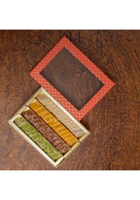 Ghasitaram Gifts Pure Assorted Kaju Katlis 400 GMS |Sweets|Sweets Gift Pack|Diwali Sweets|Indian Mithai|Diwali Sweets Box|Sweets Box