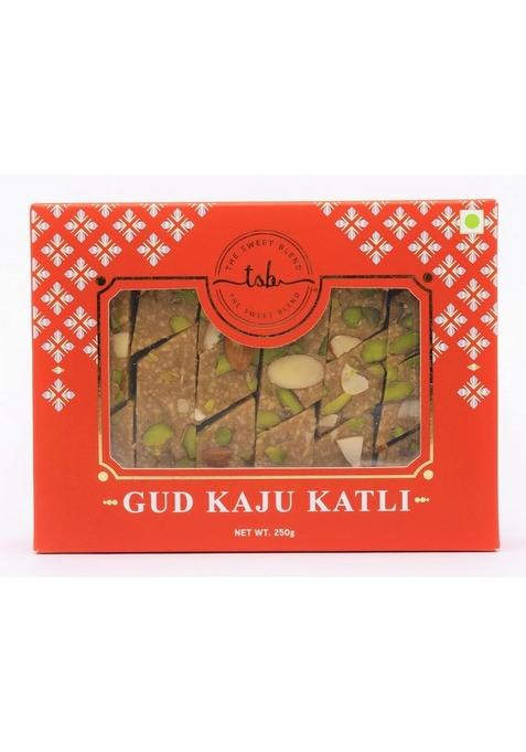 THE SWEET BLEND Gud Kaju Katli Pack of 2 (2 250 g) | Organic Jaggery & Cashew Mithai No Added Sugar Indian Sweets Gift Box Authentic Healthy Dessert