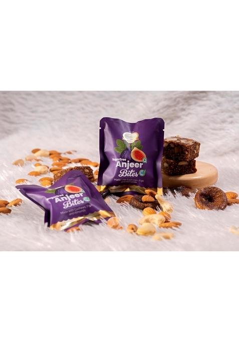 Ghasitaram Gifts Sugarfree Anjeer Bites Pouches Pack of 10|Sugar Free Sweets|Diabetic Friendly|Diwali Sugar Sweets Box