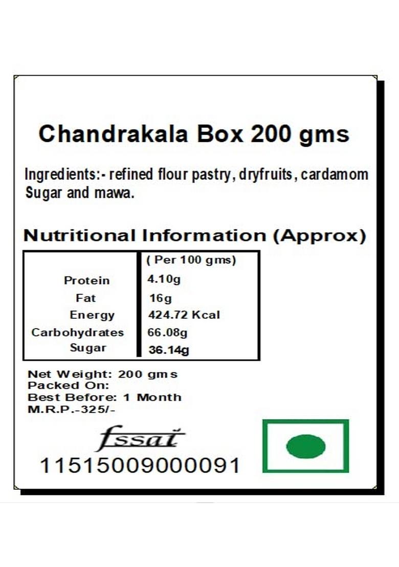 Ghasitaram Gifts Holi Sweets/ Gift/ Hampers/ Chandrakala Box 200 GMS |Sweets|Sweets Gift Pack|Diwali Sweets|Indian Mithai|Diwali Sweets Box|Sweets