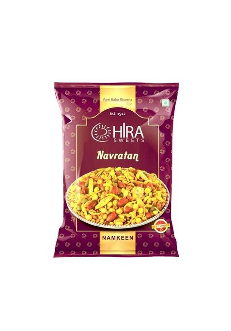 HIRA SWEETS Kaju Roll (500 g) & Navratan (400 Combo Pack | Indian Traditional Mithai Made With Finest Cashews Namkeen Festival Box
