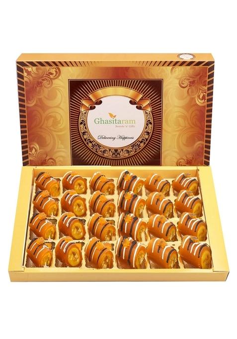 Ghasitaram Gifts Mango Roll Delight 24 pcs |Sweets|Sweets Gift Pack|Diwali Sweets|Indian Mithai|Diwali Sweets Box|Sweets Box