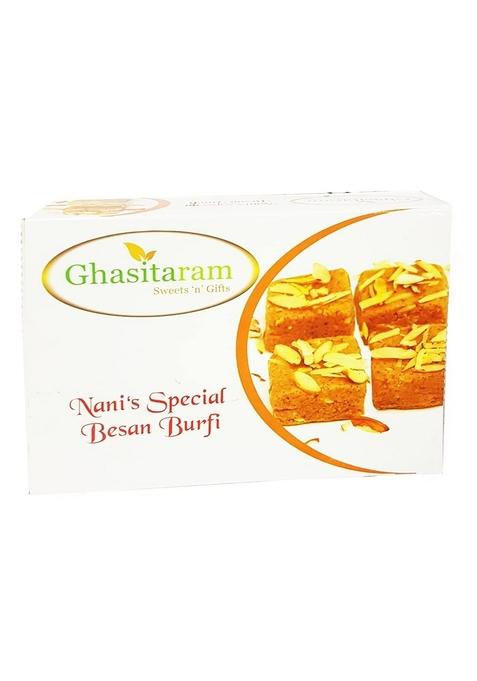 Ghasitaram Gifts Sweets Nani's Special Besan Barfi 200 GMS|Sweets|Sweets Gift Pack|Diwali Sweets|Indian Mithai|Diwali Box|Sweets Box|