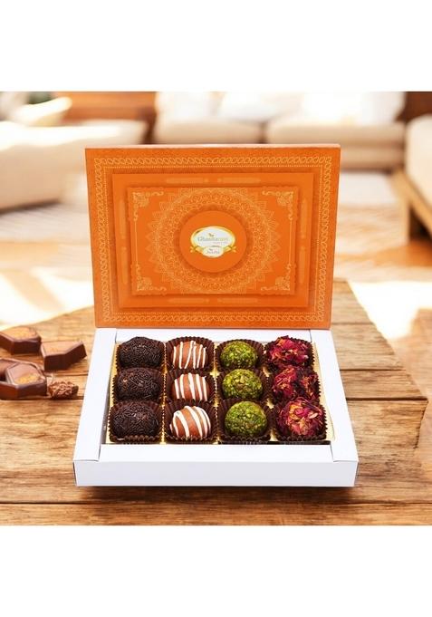 Ghasitaram Gifts Assorted Fancy Dryfruit Laddoos 12 pcs |Sweets|Sweets Gift Pack|Diwali Sweets|Indian Mithai|Diwali Sweets Box|Sweets Box