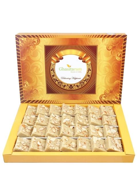 Ghasitaram Gifts Pure Badam Barfi 800 GMS |Sweets|Sweets Gift Pack|Diwali Sweets|Indian Mithai|Diwali Sweets Box|Sweets Box