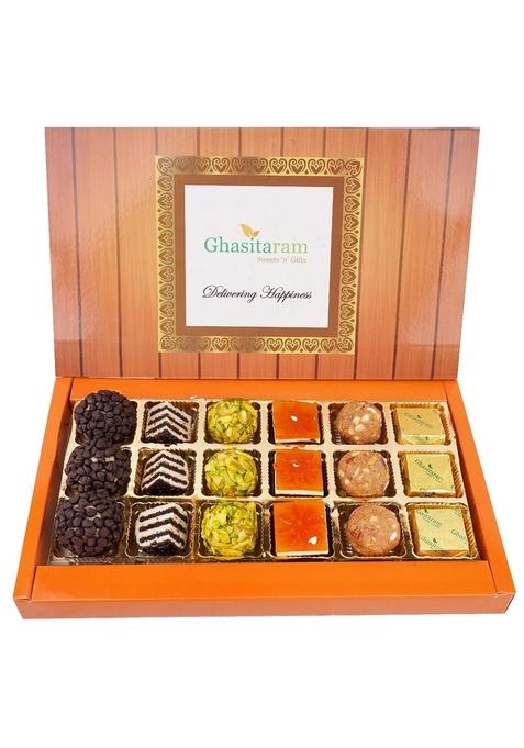 Ghasitaram Gifts - Special Sweets Box 18 pcs |Sweets|Sweets Gift Pack|Diwali Sweets|Indian Mithai|Diwali