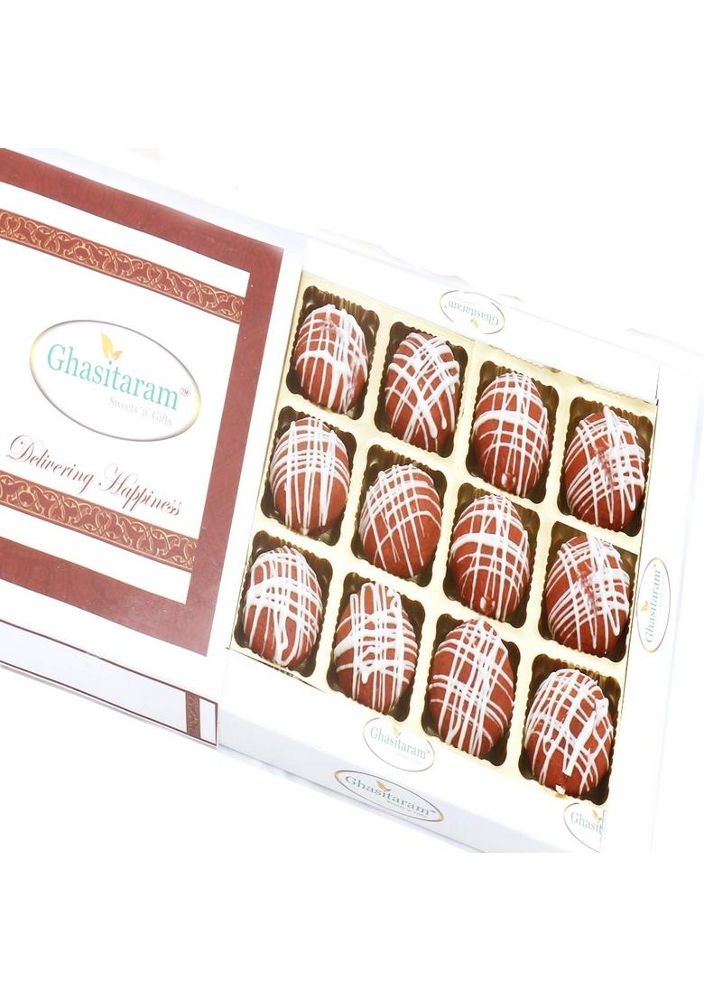 Ghasitaram Gifts Sweets -Ghasitaram's Kaju Choco Balls in White Box |Sweets|Sweets Gift Pack|Diwali Sweets|Indian Mithai|Diwali Box|