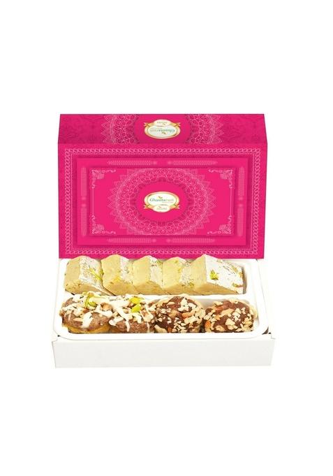 Ghasitaram Gifts Assorted Box of Barfis, Dryfruit Sweets 200 GMS |Sweets|Sweets Gift Pack|Diwali Sweets|Indian Mithai|Diwali Box|Sweets