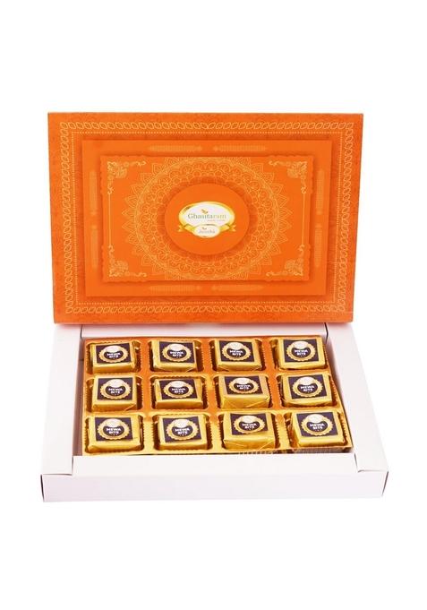Ghasitaram Gifts Assorted MEWA bite Box (12 pcs)|Sweets|Sweets Gift Pack|Diwali Sweets|Indian Mithai|Diwali Sweets Box|Sweets